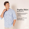 Amazon Essentials Men's Regular-Fit Long-Sleeve Casual Poplin Shirt, Button Front, Business Casual, Collared Regular Fit Blue Purple Gingham X-Large