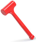 YIYITOOLS 1LB Dead Blow Hammer- Red, Mallet | Machinist Tools | Unibody Molded | Checkered Grip | Spark and Rebound Resistant 1LB Red