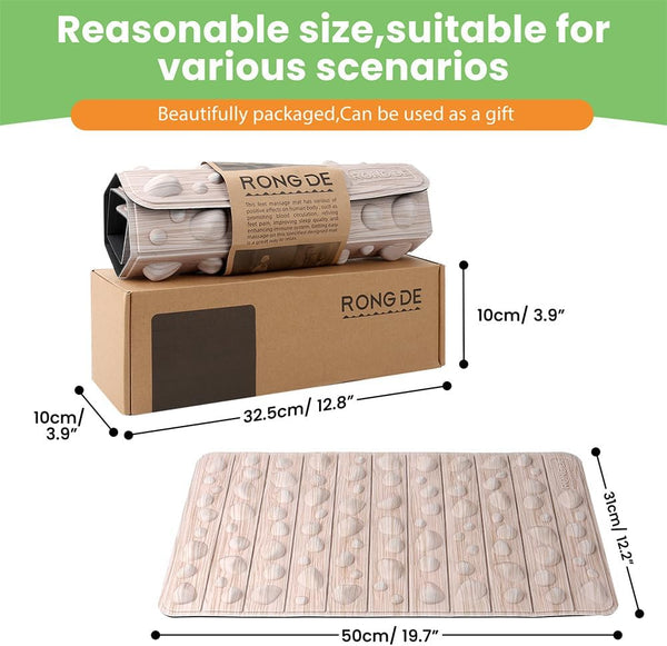 Smartrang High Elasticity Acupressure Mat, Foldable Particle Foot Massager, Pressure Point Pad for Relieve Foot Pain, Fasciitis