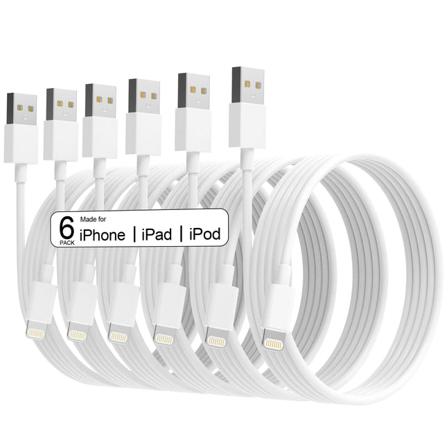 6Pack(3/3/6/6/6/9 FT) Original [Apple Mfi Certified] Iphone Charger Fast Charging Lightning Cable Iphone Charger Cord Co