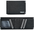 Microfiber Waterproof RFID Slim Bifold Wallet for Men - Minimalist Front Pocket Card Holder Holds up to 10 Cards and Cash, Dark Blue