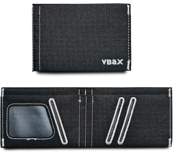 Microfiber Waterproof RFID Slim Bifold Wallet for Men - Minimalist Front Pocket Card Holder Holds up to 10 Cards and Cash, Dark Blue