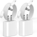 Iphone 16 15 Charger Fast Charging 10 FT, 2 Pack 20W USB C Wall Charger Block with 10FT Long Type C to C Charging Cable for Iphone 16/16 Plus/16