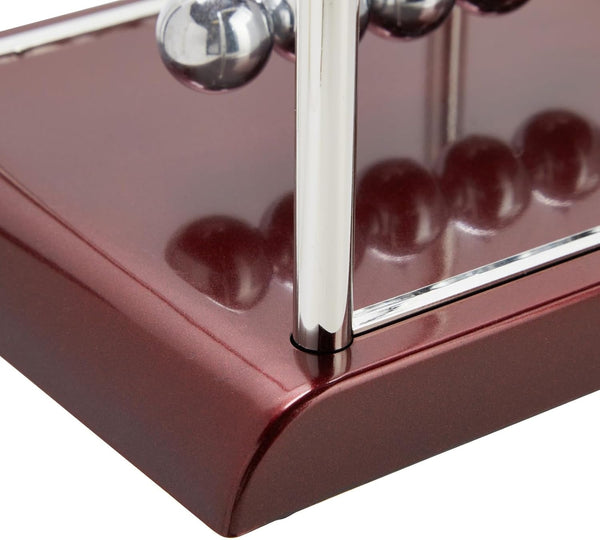 Juvale Newtons Cradle Pendulum - 7 x 6 x 7 in, Silver Stainless Steel - Desk Decor & Office Decor for Men - Stress Relief Desk Toy - Science