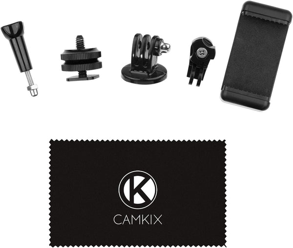 Camkix Hot Shoe Mount Adapter Kit Compatible with Phone, Action Cam to the Flash Mount of Your DSLR Camera - Record Your Photo Shoot or Use Phone