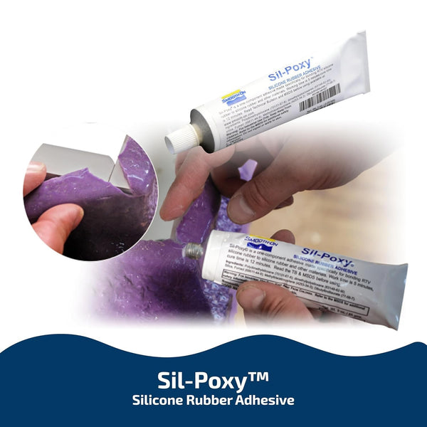 Smooth-On SIL-Poxy™ Rubber Silicone Adhesive, 0.5 oz Tube – Flexible RTV Silicone Glue for Silicone Rubber Repair & Bonding, Strong Waterproof