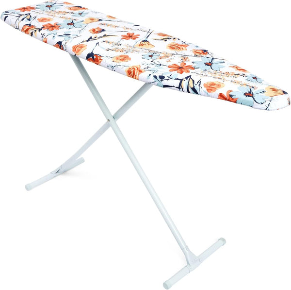 Juvale Ironing Board Cover & Pad - Standard Size 15 x 54 in, Multicolor Floral Print - Extra-Thick Laminated Cotton & Foam Padding with Drawstring