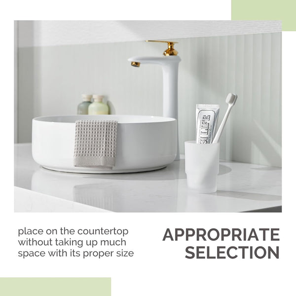 Bathroom Rinsing Cup, Angle Simple Frosted Glass Tumbler Cup, Toothbrush and Toothpaste Holder Drinking Glasses Glassware
