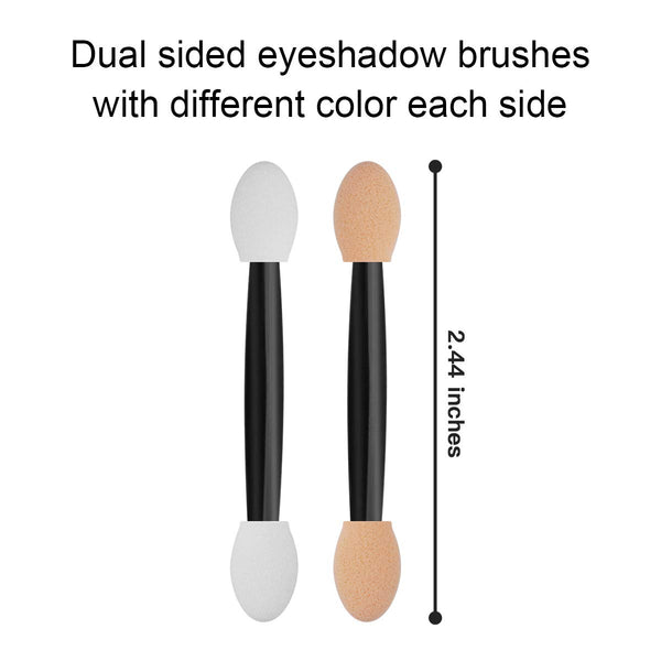 Cuttte Eyeshadow Applicators Makeup Brushes - 60PCS Disposable Eyeshadow Brush, Dual Sides Eye Shadow Applicator Sticks, 2.44 Inch Eye Makeup
