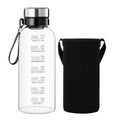 64 OZ Glass Water Bottle, Large Borosilicate Glass Drinking Bottles Black 64 Ounces