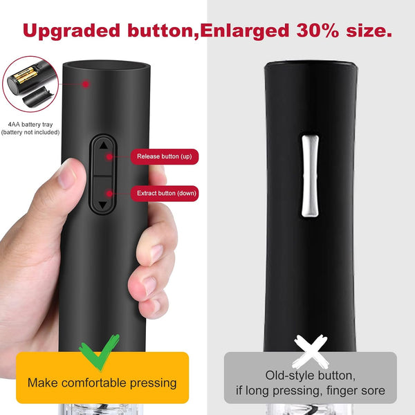 Electric Wine Opener, Automatic Corkscrew with Foil Cutter, Cool Home Kitchen Gadget, Wine Accessory for Wine Lovers, House Warming Gift, Party