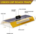 20 Pack Roach Traps, Cockroach Traps Indoor Home, Glue Roach Traps, Child & Pets Safe(Upgrade Recipe)