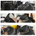 1Pc Black Fluffy Hair Pad Sponge Clip Bun Comb Bump It Up Hairstyling Tool for Women and Girls - DIY Beauty and Personal Care Clips and Barrettes