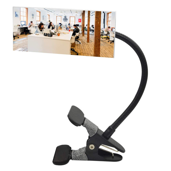 Ampper Clip On Security Mirror, Convex Cubicle Mirror for Personal Safety and Security Desk Rear View Monitors or Anywhere (6.69" x 2.95",