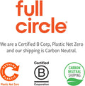 Full Circle 100% Plant-Based Cellulose Sponges – Pack of 3 – Plastic-Free, Natural Sponge, No Microplastics, Safe for Nonstick Cookware