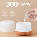 300ML Essential Oil Diffuser, Remote Control Ultrasonic Aromatherapy Oil Diffusers Cool Mist Humidifier, Waterless Auto-Off and 7 LED Light Colors