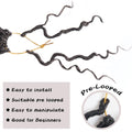 Vemet Goddess Locs Crochet Hair,8 Inch 9 Packs Faux Locs Synthetic Crochet Hair, Boho Style Pre looped crochet with Curly Ends 8 Inch(Pack of 9) #4