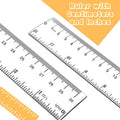 Plastic Ruler, 12 Inch Clear Plastic Ruler, Centimeter, Millimeter and Inches, Pack of 2 | Clear Plastic Ruler 12 Inch, Rulers with metric and