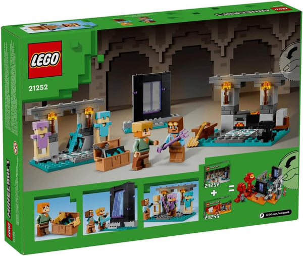 LEGO Minecraft the Armory Building Set, Includes Popular Minecraft Figures Alex and Armorsmith, Action Toy for Gamers and Kids, Gift for Boys and