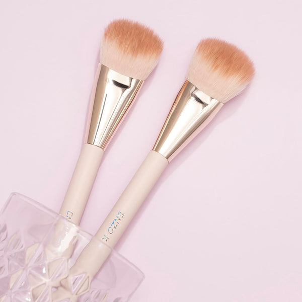 Angled Blush Brush, Blush Makeup Brush, Detail Blush Brush, Fluffy Blush Brushes for Cheeks, Contour Makeup Brushes, Power Contour Brush - Gold