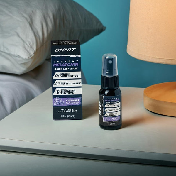 ONNIT Melatonin Liquid Sleep Support Spray, IGEN™ Non-GMO Tested, Lavender Flavor, Sleep Support for Adults, 3mg Melatonin per Spray, 1 fl oz