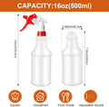 Eccliy 12 Pcs 16 Oz Plastic Spray Bottle, Adjustable Empty Reusable Sprayer for Cleaning, Planting, Water, Bathroom and Kitchen, BBQ, Commercial