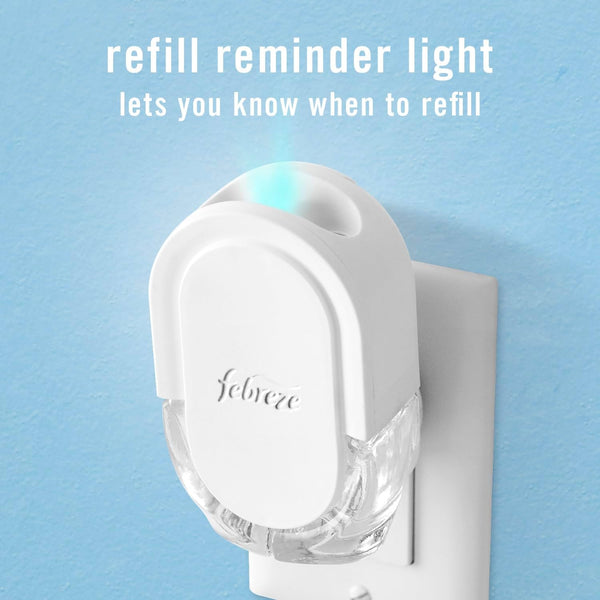 Febreze Plug in Air Freshener, Odor-Fighting Scented Oil Refill, Air Fresheners for Home and Bathroom and Kitchen, Long Lasting for Strong Odors,