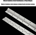 EPHECH 18" Piano Hinge, 4PCS Stainless Steel Continuous Piano Hinge-Silver | Heavy Duty Smooth Polished Piano Hinges, 0.04" Thickness 1.2" Open