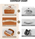 Prite Makeup Bag Travel Toiletry Bag Open Flat Cosmetic Organizer for Women New Brown Medium