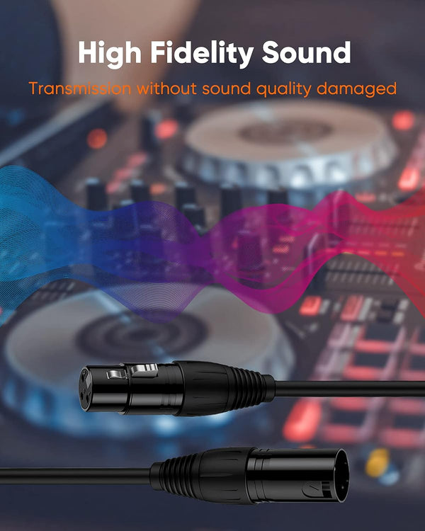 CableCreation 3Pin XLR Male to Female Balanced Microphone Extension Cable | For Speaker Mic, Mixer, PA-system, Preamp, Radio Station,Live-Stage,