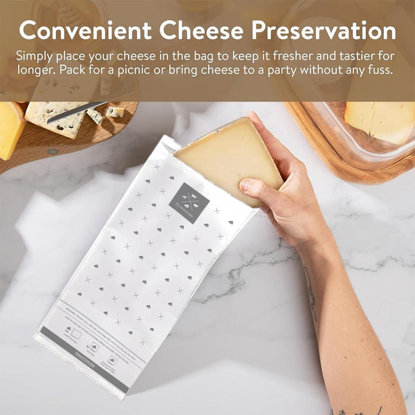 Formaticum Reusable Cheese Storage Bags, 5" x 11", 10-Pack | Professional-Grade, Store Cheese, Sandwiches, and Charcuterie, Kitchen Organization,