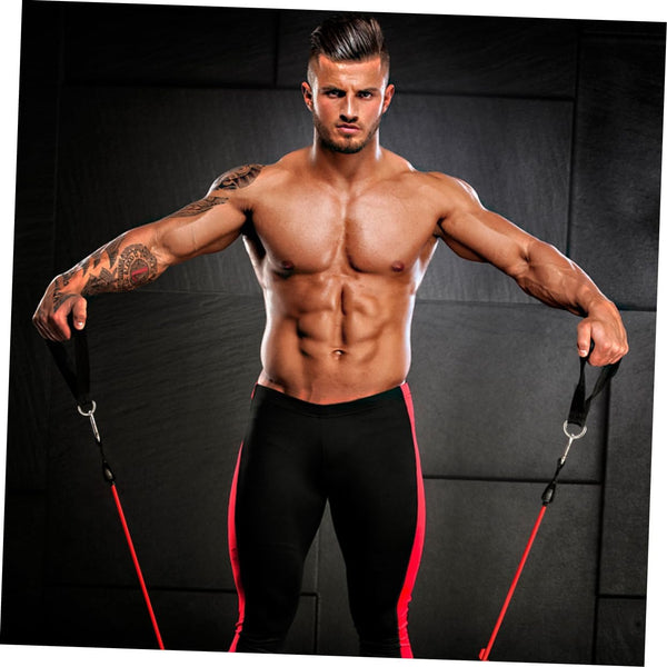 Garneck 4pcs Resistance Band Handles Plastic D Ring Exercise Strap Foam Handle Band Fitness Equipment for Home Gym Overhead Strength Training