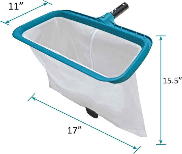 POOLWHALE Pool Skimmer Leaf Rake Net, Fine Mesh Deep Nylon Bag (No Pole) Pool Rake