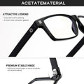 ANYLUV Blue Light Glasses for Sleep, 99.9% Blue Green Light Blocking with Red Lens, Blue Light Glasses Black Clear