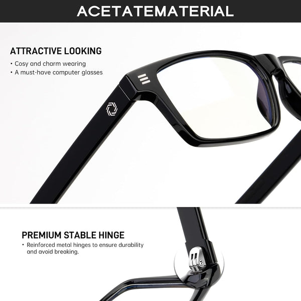 ANYLUV Blue Light Glasses for Sleep, 99.9% Blue Green Light Blocking with Red Lens, Blue Light Glasses Black Clear