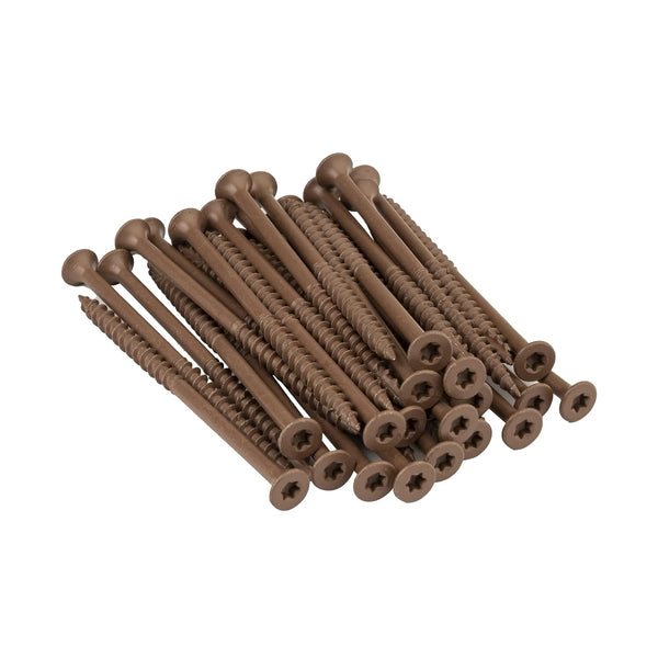 Nuvo Iron Deck Screws Box #8 x 3-250 Count, Brown Jar #8 x 3" - 250 count Screws