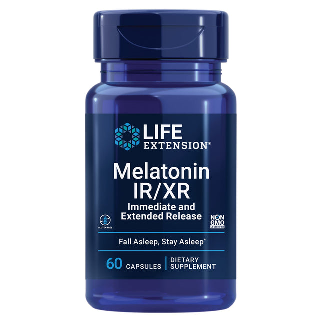 Life Extension Melatonin IR/XR, 1.5 Mg, Immediate- and Extended-Release Formula for Optimal Sleep Support, Healthy Circa