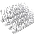 PANGCH Bird Spikes,Stainless Steel Bird Spikes Metal Bird Spikes Fence Spikes Easy to Install - 5 Strips 4.1 Feet Coverage