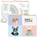 Daily Habit Tracker with Sticker Habit Tracker Calendar Habit Journal with Spiral Binding 11.69 * 8.27