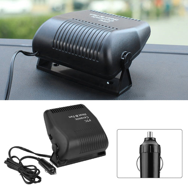 Car Heater Defroster,12V Cooling Fan Heater 2 in 1 Portable Fast Heating Low Noise Car Ceramic Heating Windshield Defroster Demister