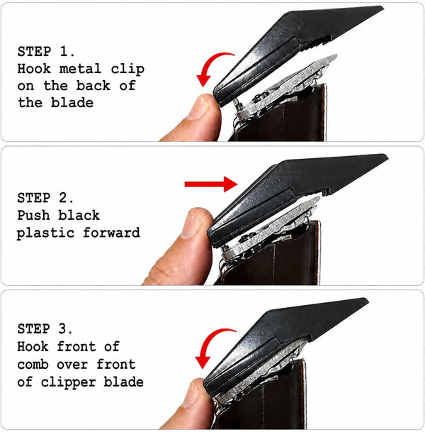 Miaco 7 Piece Universal Clipper Guide Comb Guard Set Compatible with Full Size Clippers Oster Classic 76, Oster A5, Andis AG, Andis BG, Wahl Senior