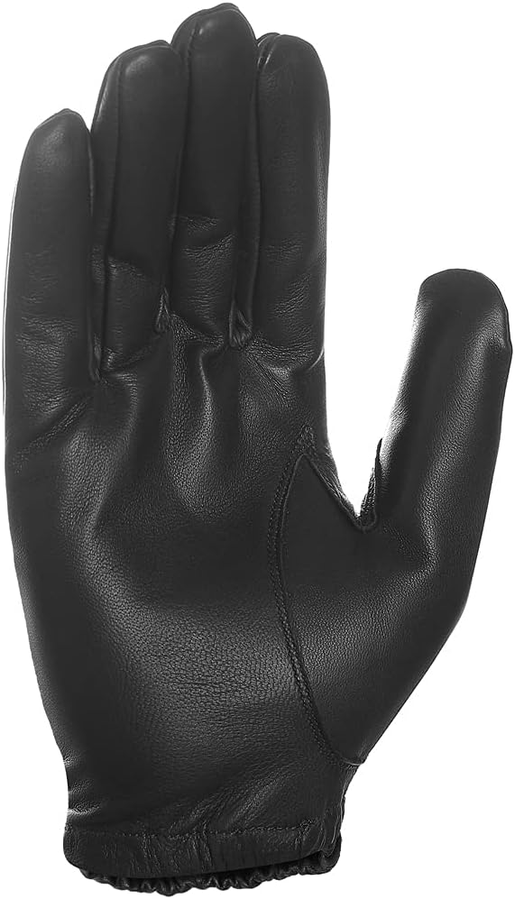 Harssidanzar Mens Thin Unlined Leather Police Duty Gloves GM031