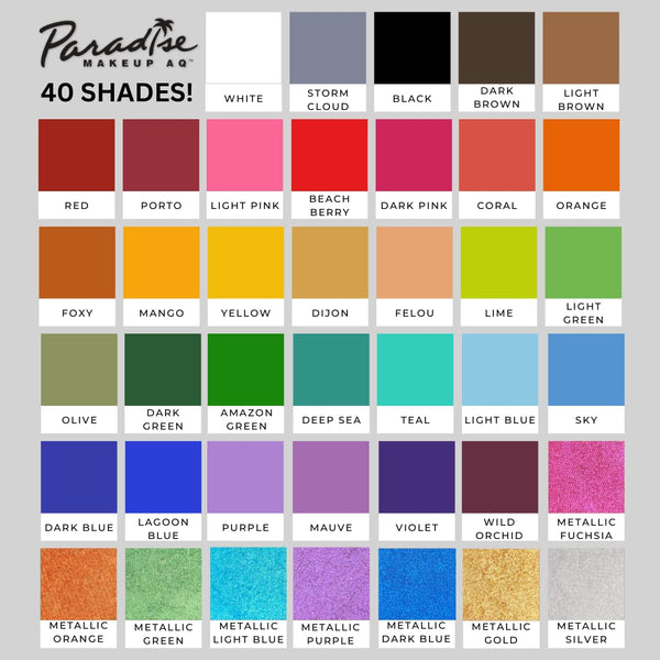 Mehron Makeup Paradise Makeup AQ Pro Size | Stage & Screen, Face & Body Painting, Special FX, Beauty, Cosplay, and Halloween | Water Activated