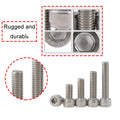 Newlng M5 304 Stainless Steel Bolts and Nuts, Hex Flat Head Cap Bolts Screws Nuts Hexagon Socket Head Screw,Heavy Duty Hex Bolts Nuts Assortment,