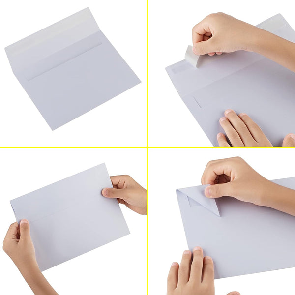50 Pack White Envelopes - 5 x 7 Inch, A7, Card, Invitation & Postcard Envelopes
