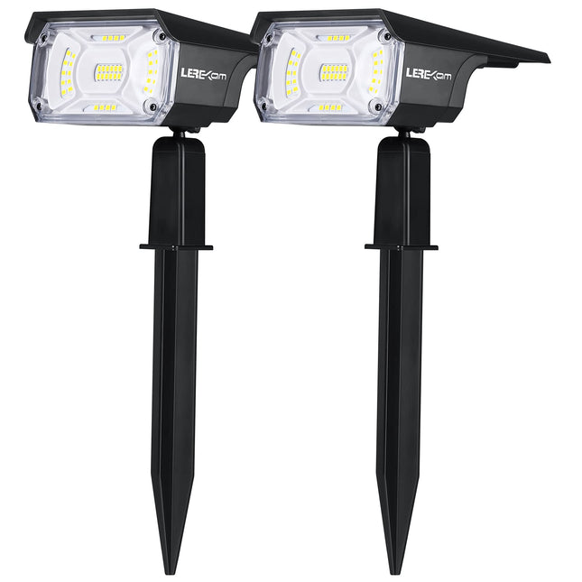 Solar Spot Lights, IP65 Waterproof 40 Leds Landscape Spotlights,Usb & Solar Powe