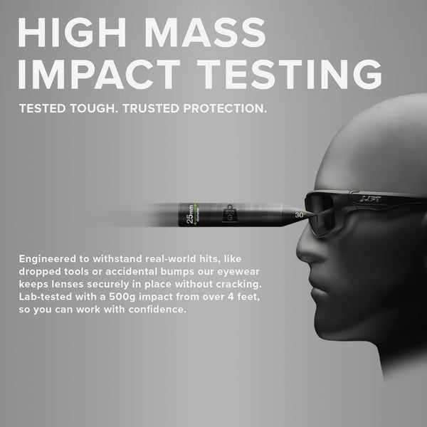 LIFT Safety Quest Safety Glasses (Black Frame/Smoke Lens), One Size (EQT-12KST) Medium