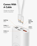 Portable Charger for Iphone & Apple Watch, 10000Mah Power Bank with Built-In Cable, 20W Fast Charging Battery Pack Compatible with Iphone