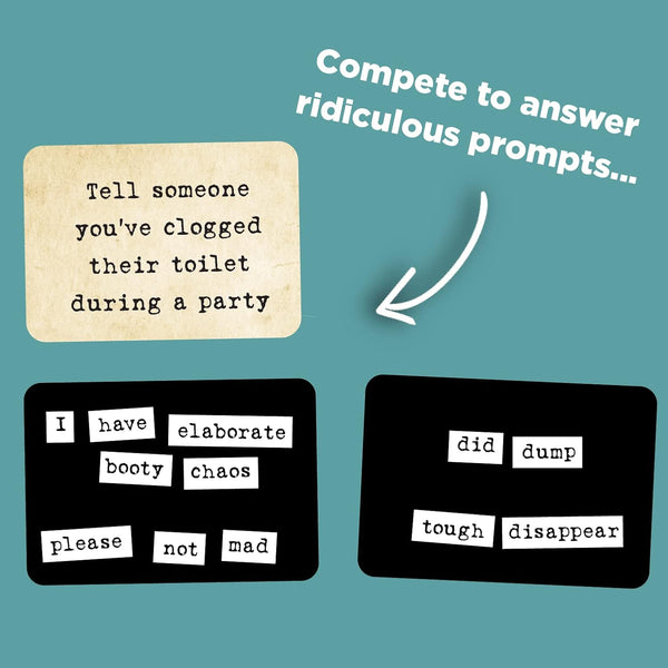 Ransom Notes - the Ridiculous Word Magnet Party Game, 3+ Players