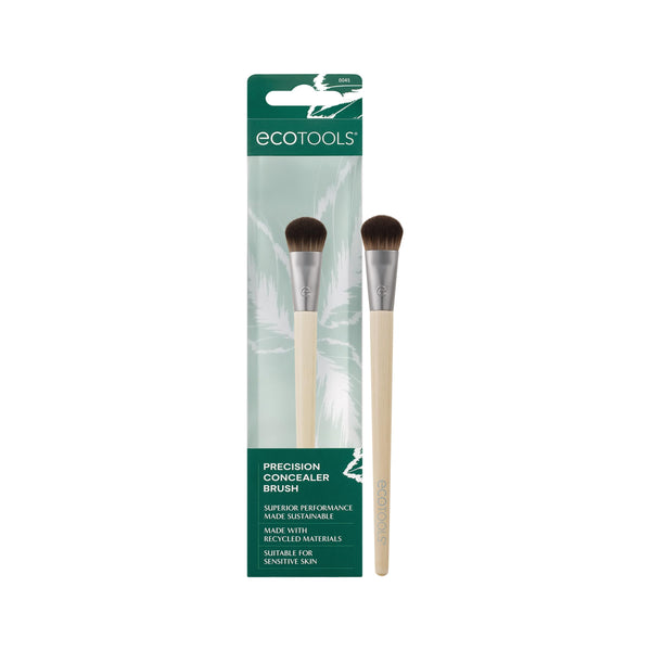 Ecotools Precision Concealer Makeup Brush, for Concealing under Eyes & Imperfections, Sculpt Skin, Works with Liquid & Cream Makeup, Synthetic